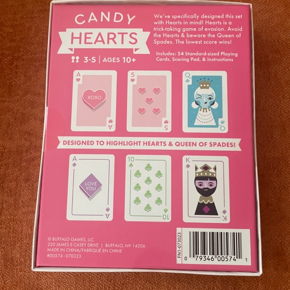 Candy Hearts Playing Card Set, Ages 10+ - Picture 2 of 2
